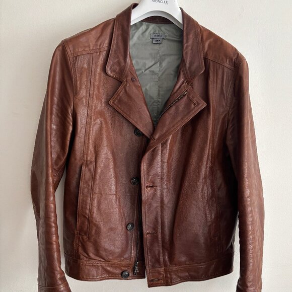 M0851 Hybrid Brown Leather Jacket/ Blazer - Medium - Picture 1 of 16